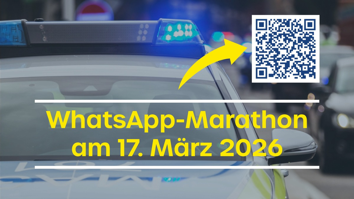 POL-MA: Mannheim/Heidelberg/Rhein-Neckar-Kreis: Polizei Mannheim berichtet live aus dem Einsatzgeschehen - WhatsApp-Marathon am 17. März - Foto: presseportal.de