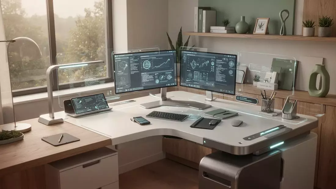 Home Office 2026: Vom Provisorium zum professionellen Arbeitsökosystem Illustration mit AI erstellt übermittelt durch boerse-global.de