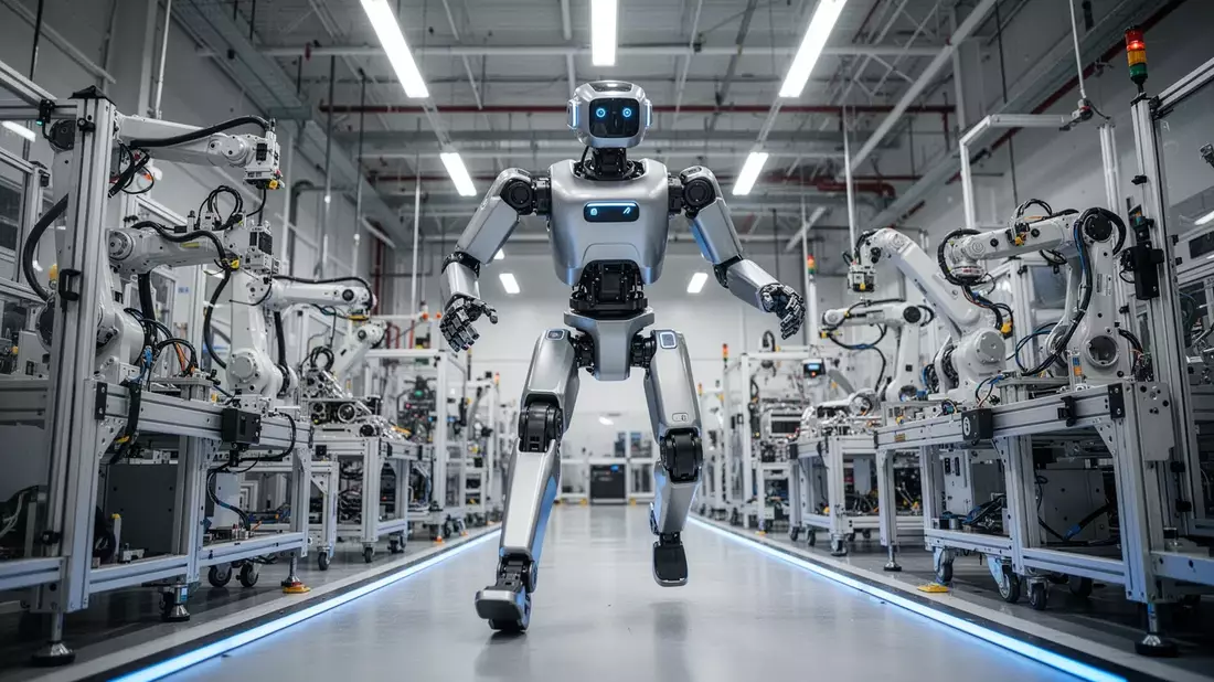 Boston Dynamics Atlas: Humanoid-Roboter für 320.000 Euro startet in die Serienfertigung Illustration mit AI erstellt übermittelt durch boerse-global.de