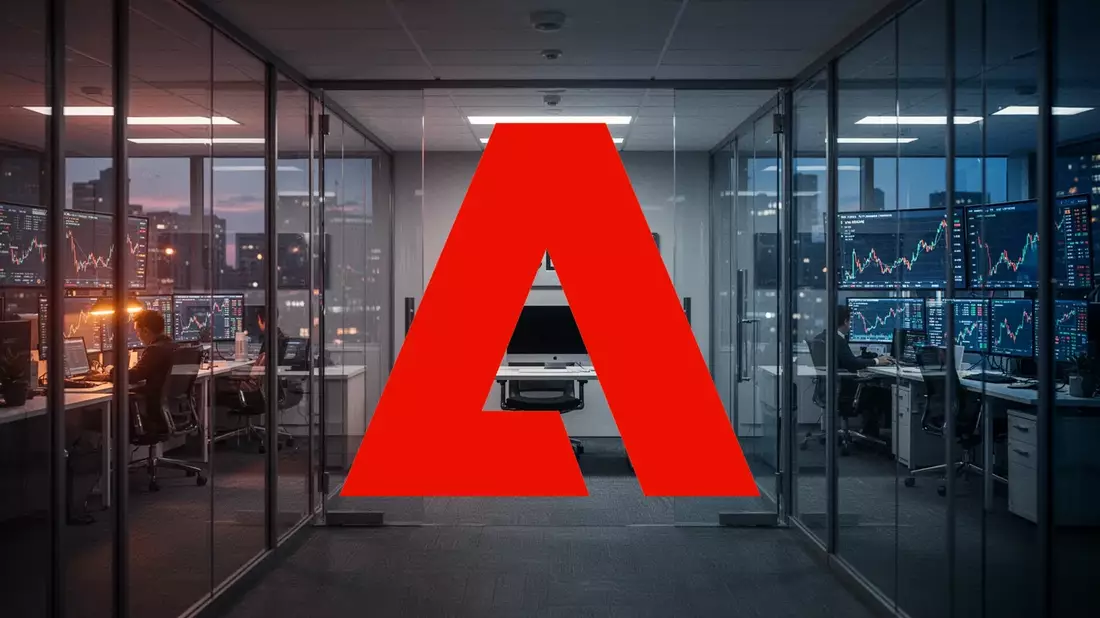Adobe Aktie: CEO-Abgang überschattet Rekordquartal Illustration mit AI erstellt übermittelt durch boerse-global.de