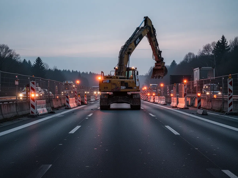 B19: Nächster Schritt der Großbaustelle bringt nächtliche Vollsperrung - Foto: über boerse-global.de