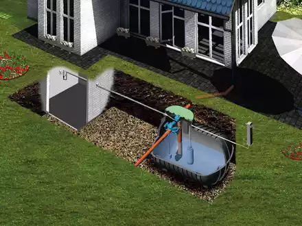 Erdspeicher im Garten für Regenwasser - Foto: IG Ressource Wasser über pressetext.de