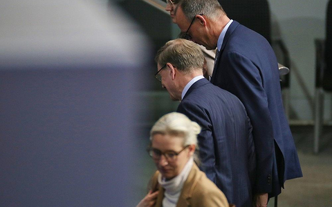 Alice Weidel, Johann Wadephul und Friedrich Merz (Archiv) - Foto: via dts Nachrichtenagentur