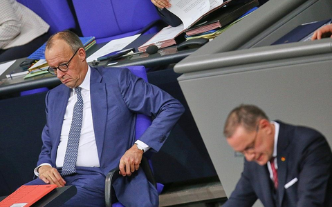 Friedrich Merz und Tino Chrupalla (Archiv) - Foto: via dts Nachrichtenagentur