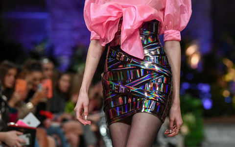 Im Jahr 2020 auf dem Laufsteg der Berliner Fashion Week.  - Foto: Jens Kalaene/dpa-Zentralbild/ZB