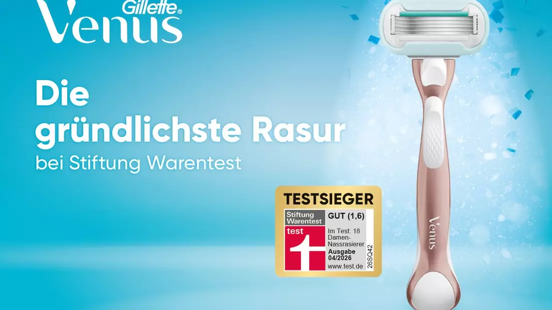 Warum Gillette Venus erneut Testsieger bei Stiftung Warentest ist: Der Gillette Venus Pro Smooth Sensitive bietet die gründlichste Rasur - Bild: presseportal.de
