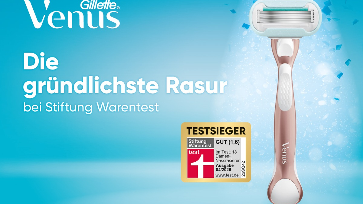 Warum Gillette Venus erneut Testsieger bei Stiftung Warentest ist: Der Gillette Venus Pro Smooth Sensitive bietet die gründlichste Rasur - Foto: presseportal.de