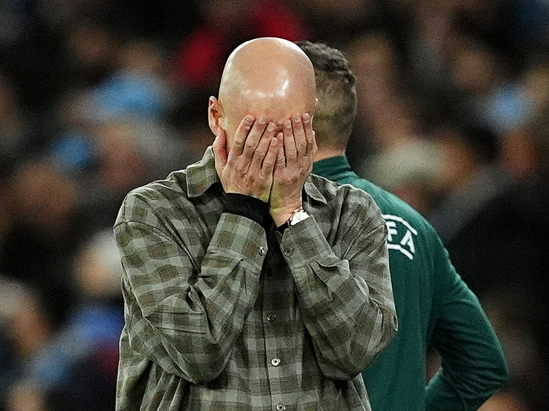 Manchester Citys Trainer Pep Guardiola war nach dem Aus in der Champions League gegen Real Madrid enttäuscht. - Foto: Martin Rickett/PA Wire/dpa