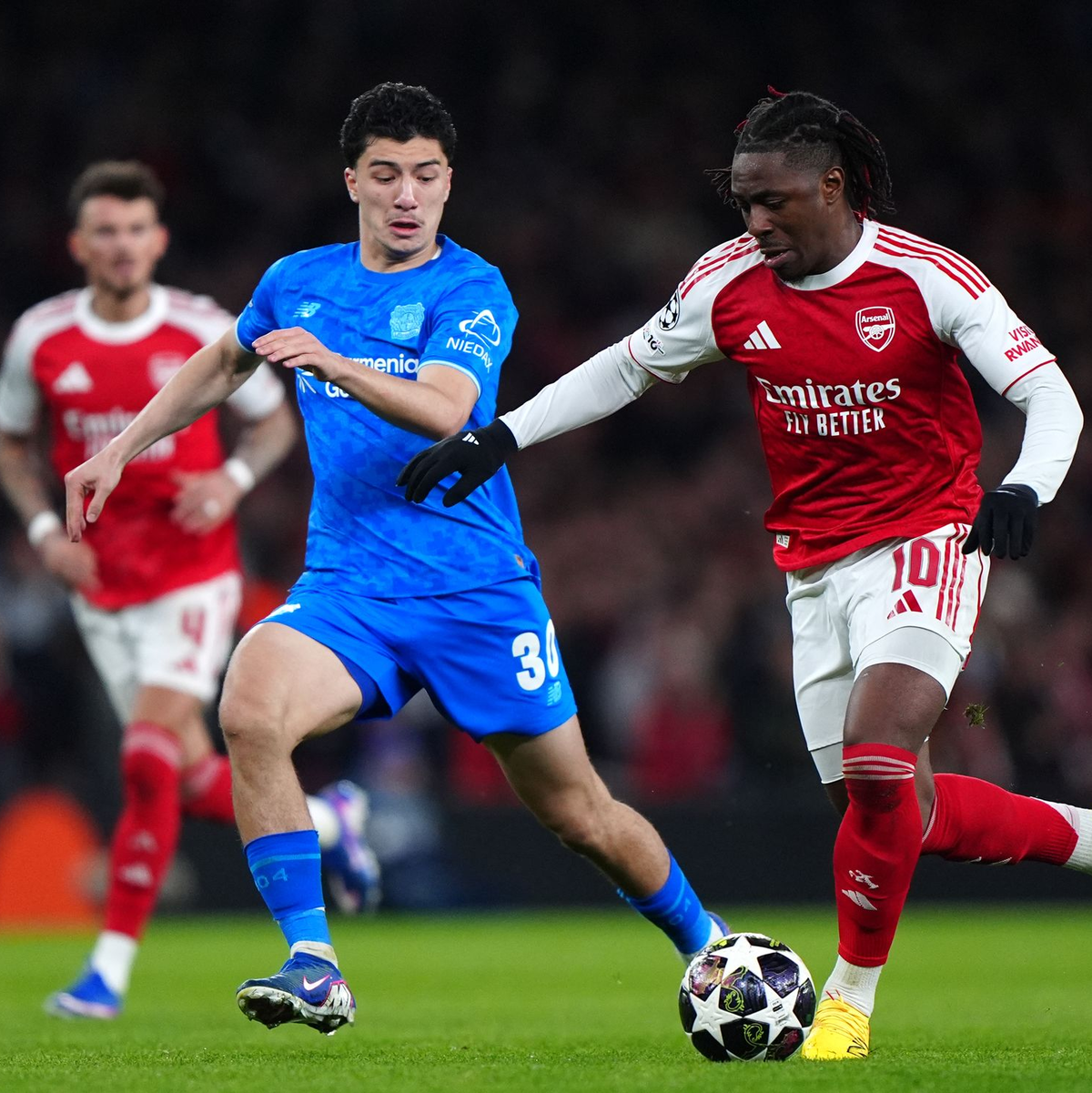 Ibrahim Maza ist einer von Leverkusens jungen Spielern, die laut Trainer Kasper Hjulmand große Fortschritte gemacht haben. - Foto: Bradley Collyer/PA Wire/dpa