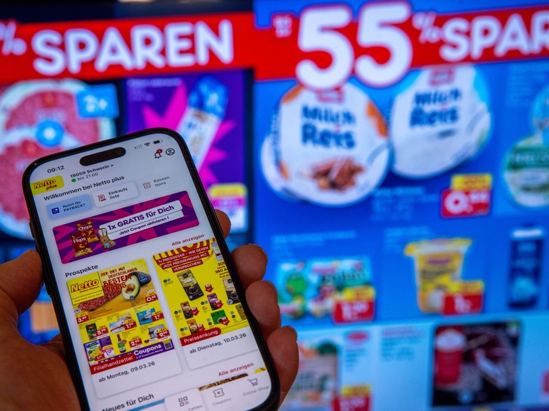 Discounter Netto bietet Kunden in seiner App zusätzliche Rabatte an. (Symboldbild) - Foto: Jens Büttner/dpa