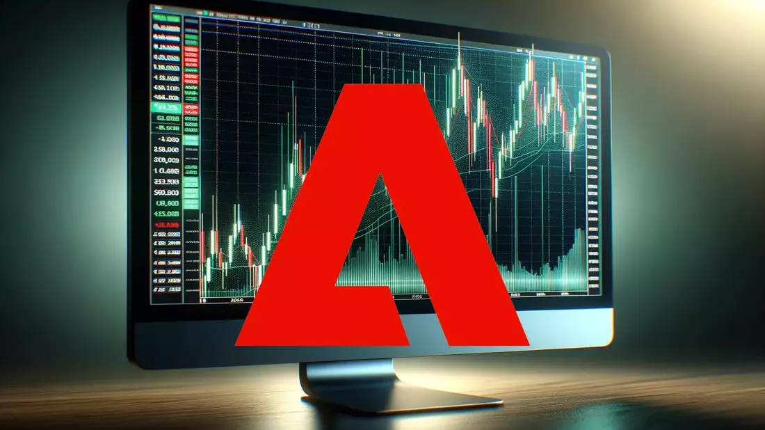 Adobe: Resultados récord frente a una valoración en mínimos Illustration mit AI erstellt übermittelt durch boerse-global.de