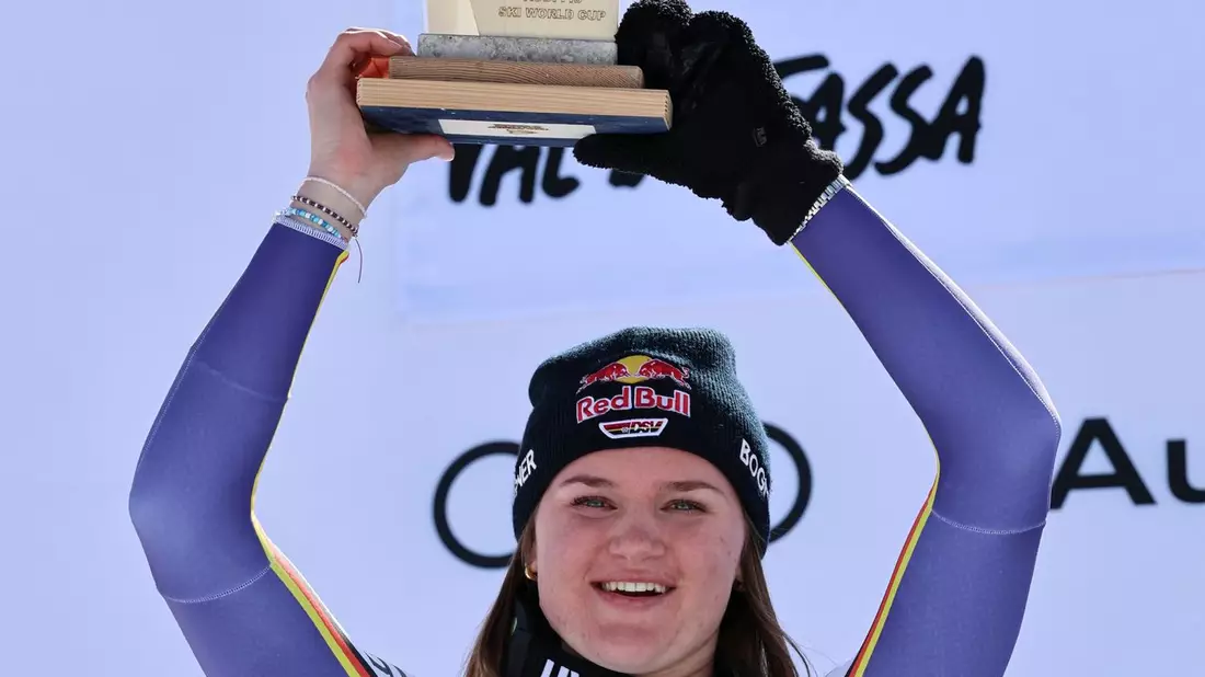 Emma Aicher könnte in Norwegen auch den Abfahrts-Weltcup gewinnen. (Archivbild) - Bild: Marco Trovati/AP/dpa