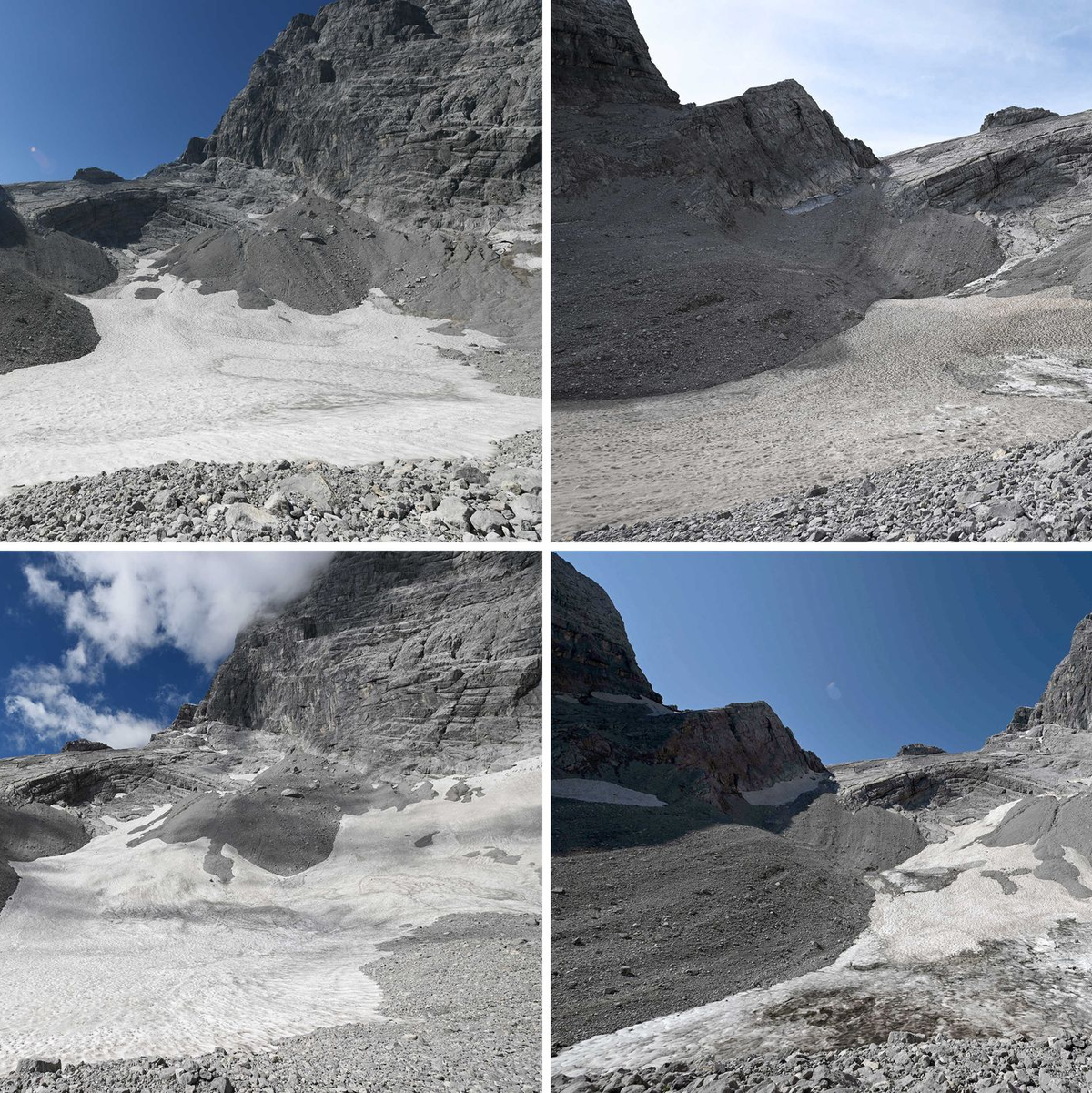 Saharastaub hatte vor allem im Sommer 2022 das Eis dunkler aussehen lassen. (Archivbild) - Foto: Angelika Warmuth/dpa