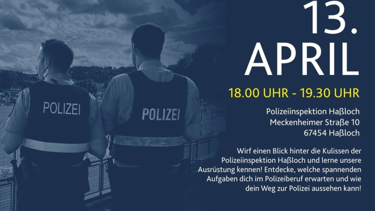 POL-PDNW: be a rookie - Infoabend der Polizei Haßloch - Foto: presseportal.de