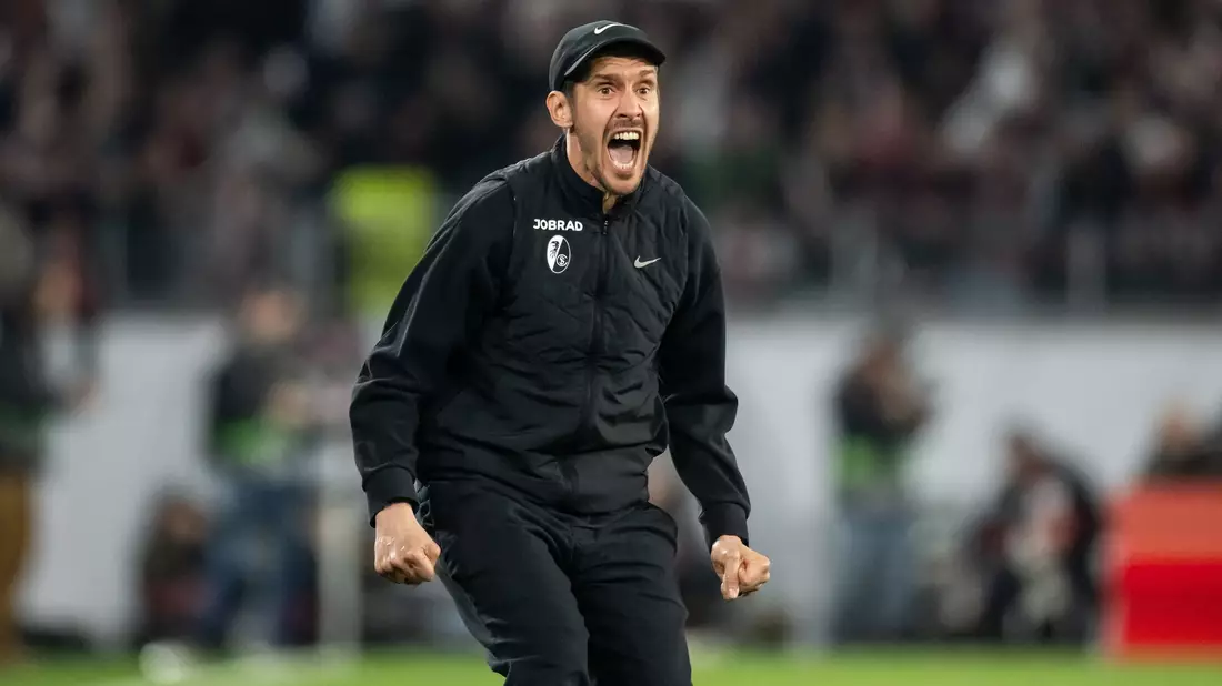 Was Streich nicht gelang: Trainer Schuster führt Freiburg erstmals ins Viertelfinale. - Bild: Silas Stein/dpa