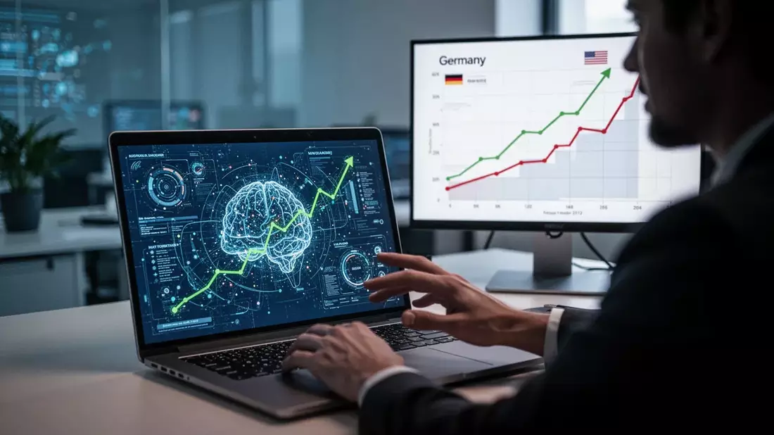 KI-Nutzung in deutschen Büros verdoppelt sich – USA brechen ein - Bild: über boerse-global.de
