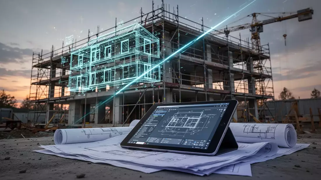 Bauindustrie: Digitalisierung droht an Finanzlücke zu scheitern Illustration mit AI erstellt übermittelt durch boerse-global.de