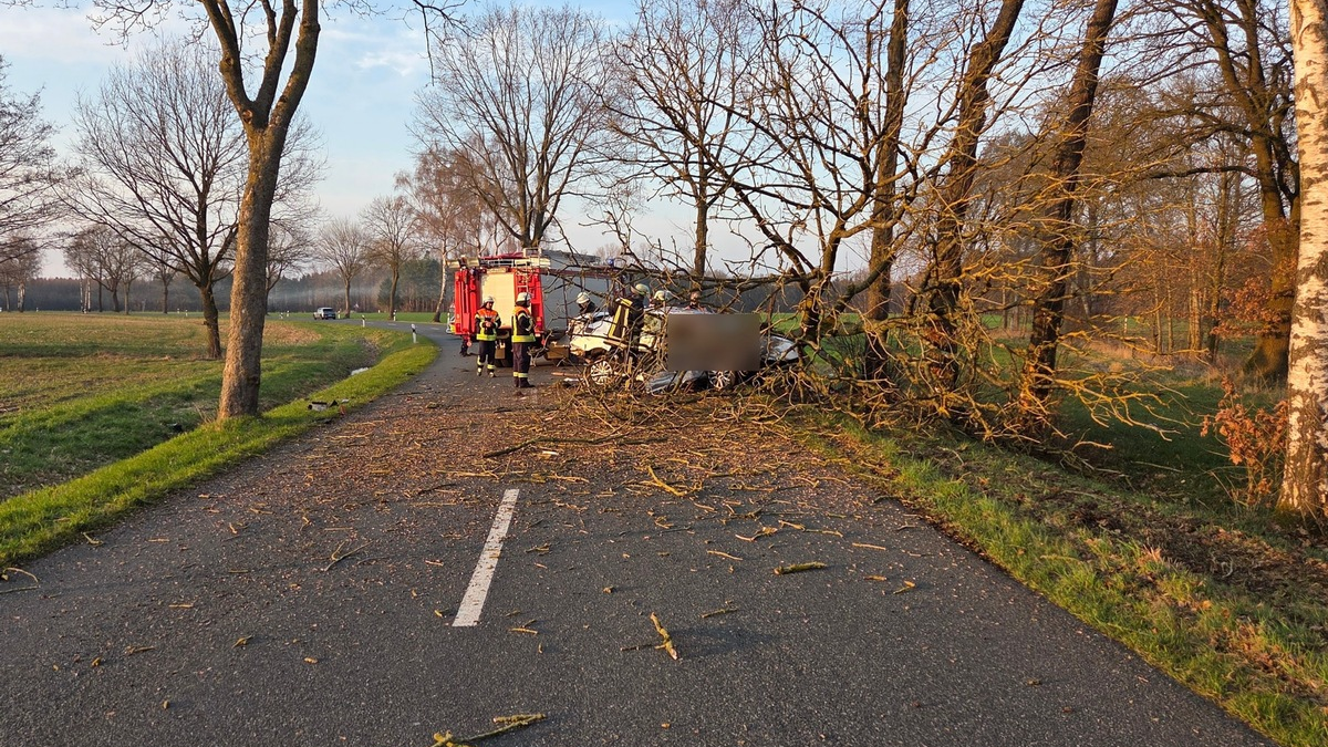 POL-ROW: Schwerer Verkehrsunfall: 66-Jähriger verstirbt an der Unfallstelle - Foto: presseportal.de