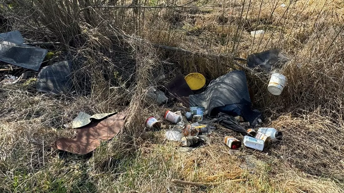 POL-UL: (BC) Bad Buchau - Umweltsünder hat Müll und umweltgefährdende Stoffe entsorgt / Hausmüll, Elektroschrott und Öle/Lacke entdeckte ein Zeuge am Donnerstag bei Bad Buchau in einem Wassergraben. - Bild: presseportal.de