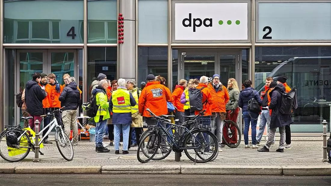 Streik bei der dpa am 20.03.2026 - Bild: via dts Nachrichtenagentur