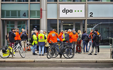 Streik bei der dpa am 20.03.2026 - Foto: via dts Nachrichtenagentur