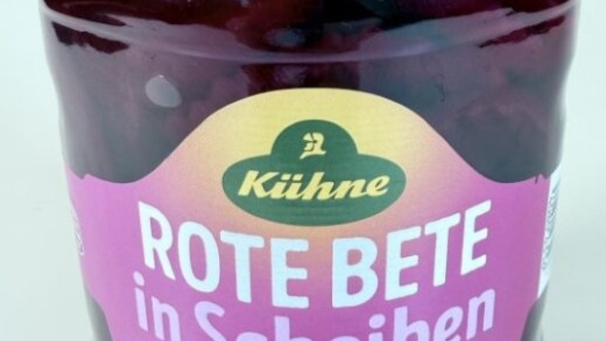 Produktrückruf Kühne Rote Bete Scheiben, 720ml im Glas: Gefahr durch Fremdkörper im Produkt - Foto: presseportal.de