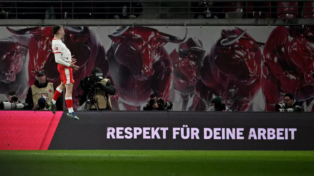 Leipzig Gruda bejubelt den Führungstreffer gegen die TSG Hoffenheim.  - Bild: Julius Frick/dpa