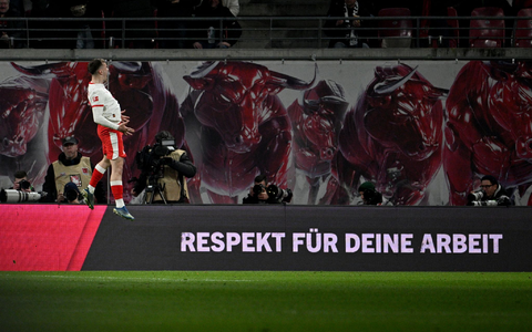 Leipzig Gruda bejubelt den Führungstreffer gegen die TSG Hoffenheim. - Foto: Julius Frick/dpa Leipzig Gruda bejubelt den Führungstreffer gegen die TSG Hoffenheim. - Foto: Julius Frick/dpa