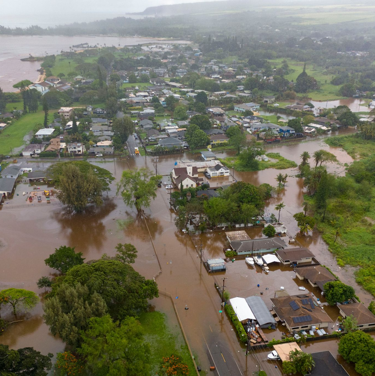 Besonders die Nordküste von Oahu ist stark betroffen. - Foto: Mengshin Lin/FR172028 AP/AP/dpa