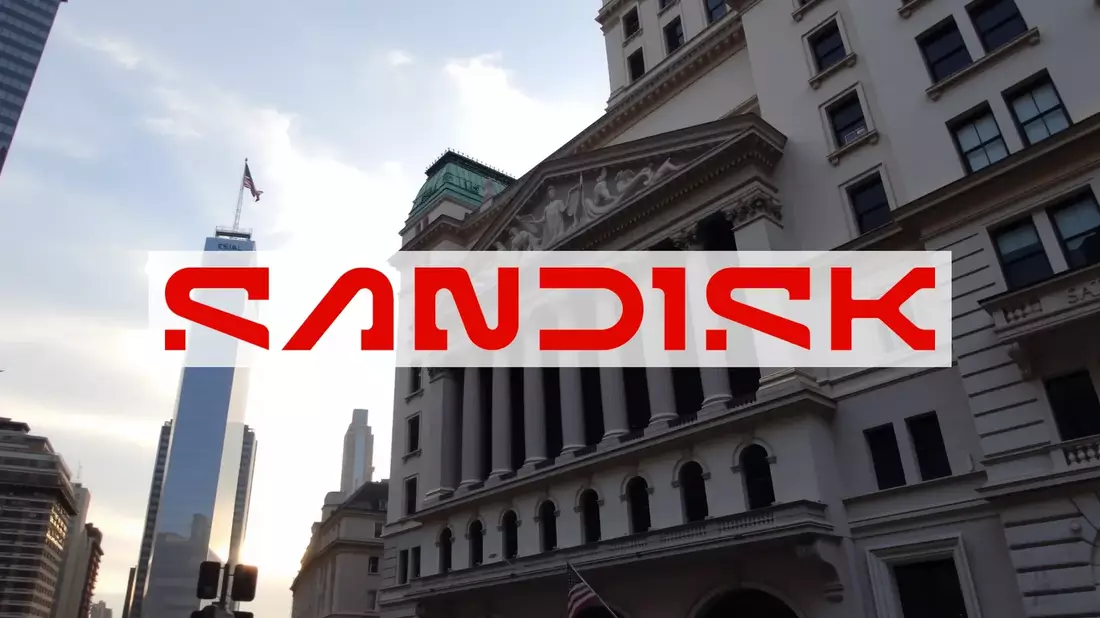 SanDisk Shares Face Dual Headwinds Amid Sector Turbulence Illustration mit AI erstellt übermittelt durch boerse-global.de