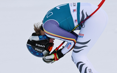 Für Emma Aicher reichte es nicht zum Gewinn des Abfahrts-Weltcups. - Foto: Marco Trovati/AP/dpa