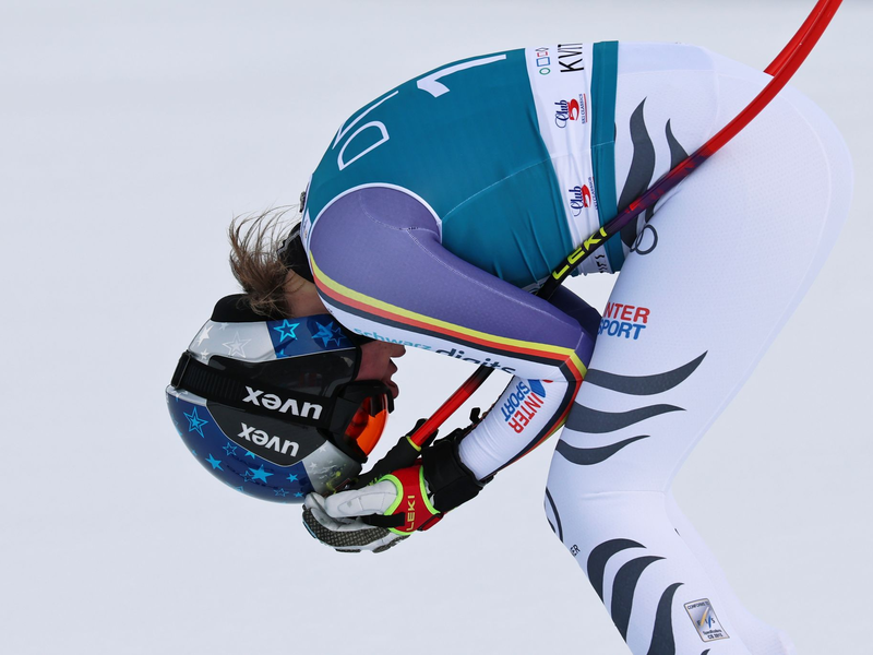 Für Emma Aicher reichte es nicht zum Gewinn des Abfahrts-Weltcups. - Foto: Marco Trovati/AP/dpa