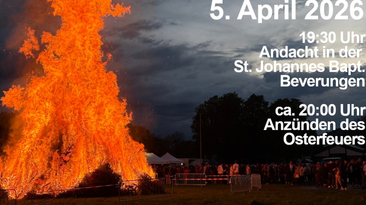 FW Beverungen: Osterfeuer 2026 in Beverungen / Traditionelles Brauchtum am Ostersonntag - Foto: presseportal.de