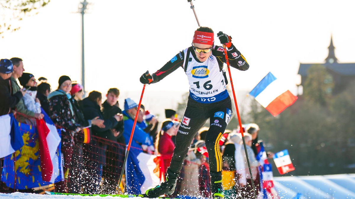 Janina Hettich-Walz auf der Strecke am Holmenkollen. - Foto: Heiko Junge/NTB/dpa