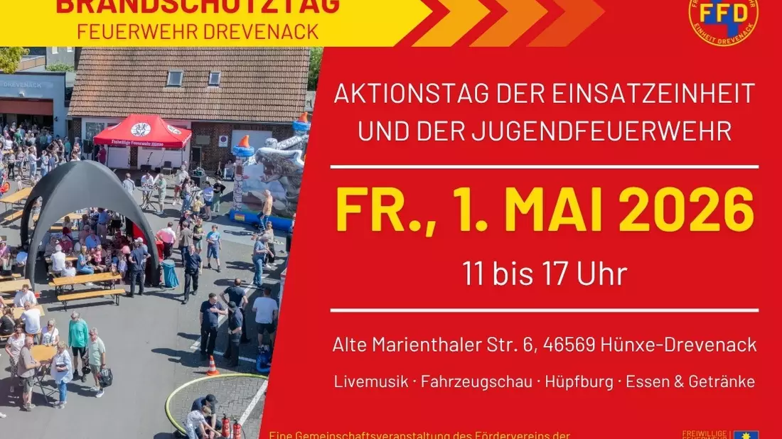 FW Hünxe: Brandschutztag der Einheit Drevenack am 1. Mai - Bild: presseportal.de