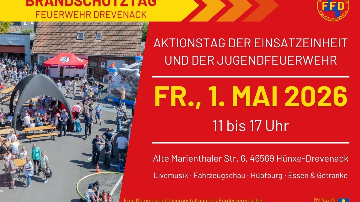 FW Hünxe: Brandschutztag der Einheit Drevenack am 1. Mai - Foto: presseportal.de