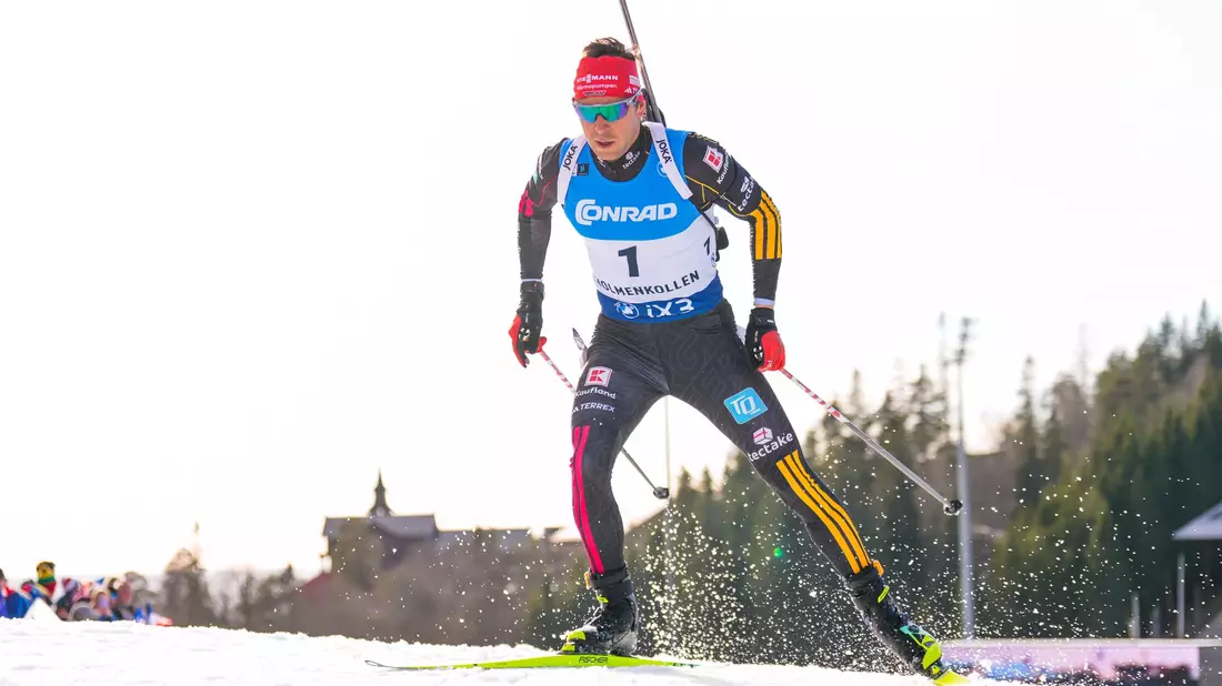 Philipp Nawrath auf der Strecke am Holmenkollen. - Bild: Heiko Junge/NTB/dpa
