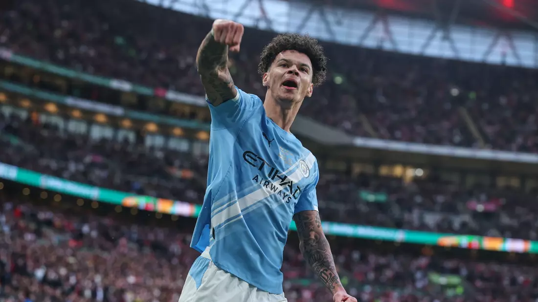 Doppeltorschütze für Manchester: Nico O'Reilly. - Bild: Richard Pelham/AP/dpa