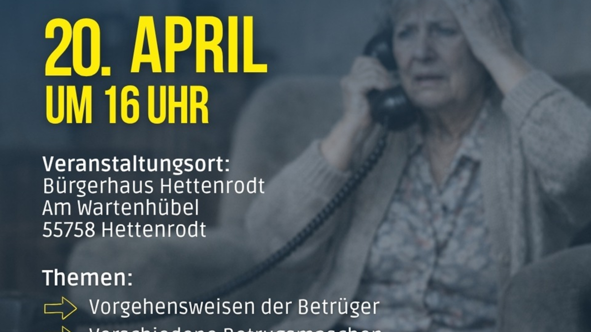 POL-PPTR: Schockanrufe: Kripo Idar-Oberstein veranstaltet Präventionsveranstaltung im April - Foto: presseportal.de
