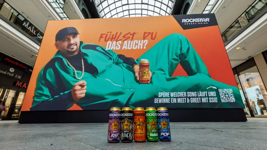 Rockstar Energy macht Musik körperlich erlebbar – erstes fühlbares Plakat in Deutschland - Bild: presseportal.de
