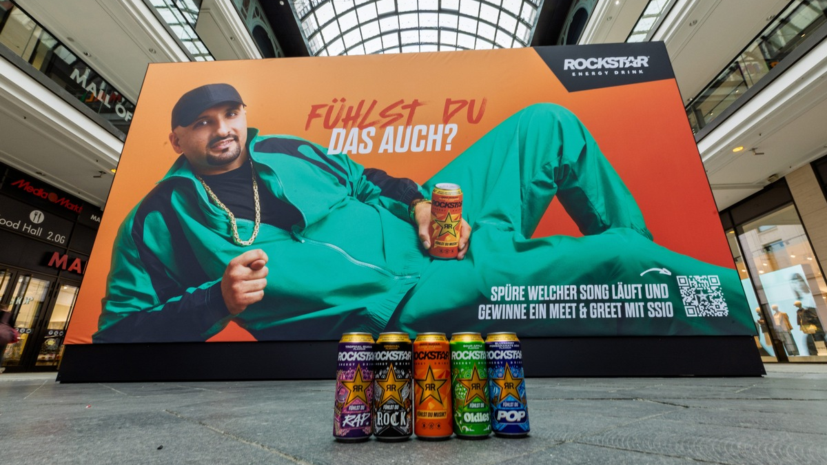 Rockstar Energy macht Musik körperlich erlebbar – erstes fühlbares Plakat in Deutschland - Foto: presseportal.de