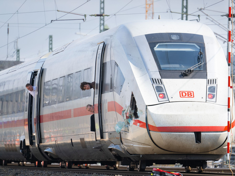 Schreck auf der ICE-Strecke Fulda-Hanau. - Foto: Boris Roessler/dpa