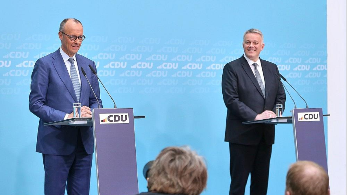 Friedrich Merz und Gordon Schnieder am 23.03.2026 - Foto: via dts Nachrichtenagentur