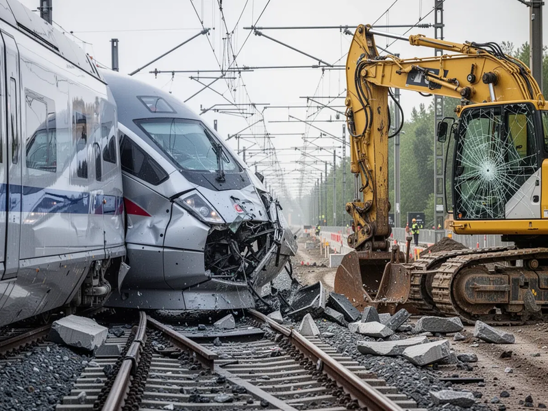 ICE kollidiert mit Bagger bei Gelnhausen – Hauptstrecke gesperrt - Foto: über boerse-global.de