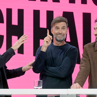 Illustre Telekom-Experten für die WM: Thomas Müller (l), Jürgen Klopp (M) und Mats Hummels. - Foto: Felix Hörhager/dpa