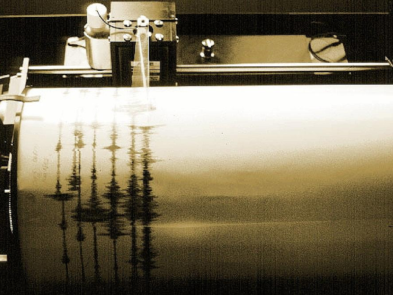 Seismograph bei der Aufzeichnung eines Erdbebens (Archiv) - Foto: via dts Nachrichtenagentur