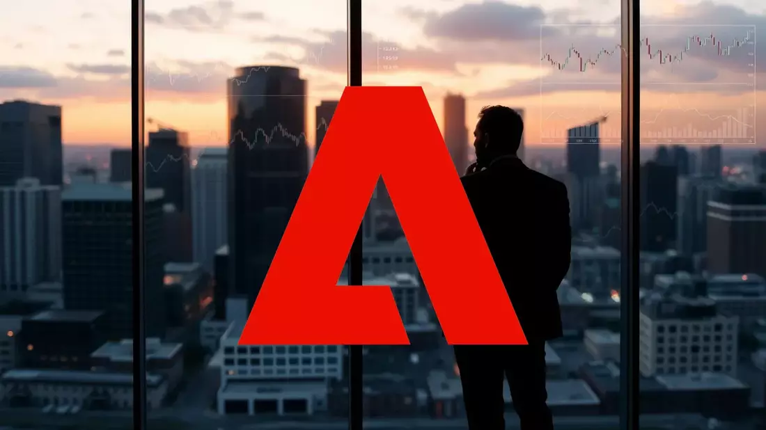 Adobe: Un gigante en la arena pública, pero con sombras en su cotización Illustration mit AI erstellt übermittelt durch boerse-global.de