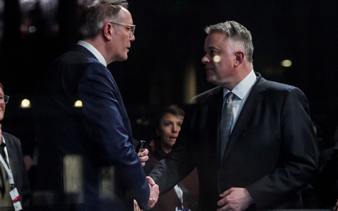 Der alte und der voraussichtlich neue Ministerpräsident von Rheinland-Pfalz wollen über eine große Koalition sprechen.  - Foto: Andreas Arnold/dpa