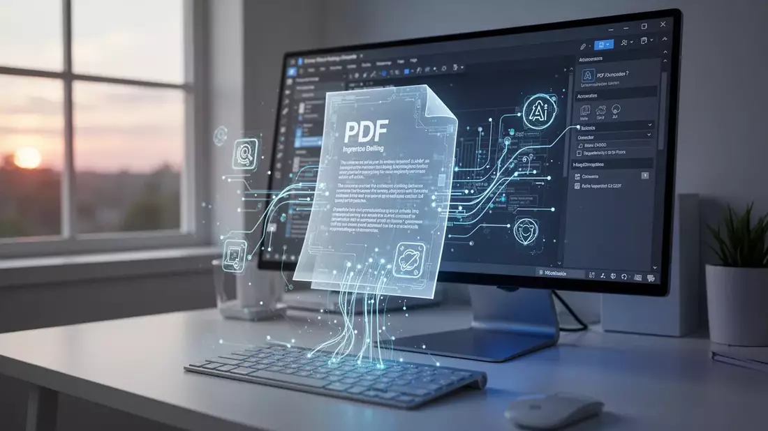 PDF-Editoren werden intelligent: KI und Cloud revolutionieren Dokumente Illustration mit AI erstellt übermittelt durch boerse-global.de