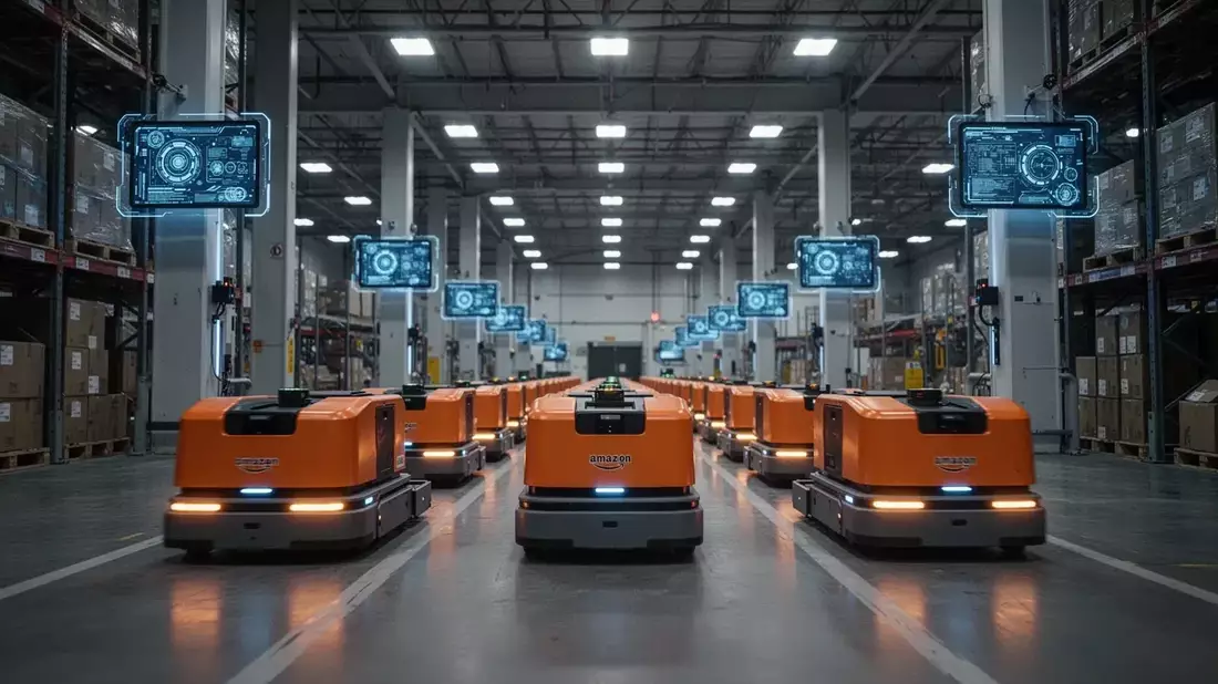 Amazon Aktie: Roboter und KI-Agenten - Bild: über boerse-global.de
